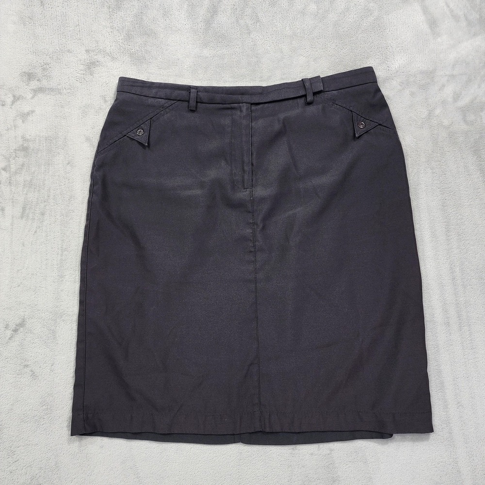 Vintage Christopher & Banks Skirt Womens 12 Black Pencil Lined Office Workwear